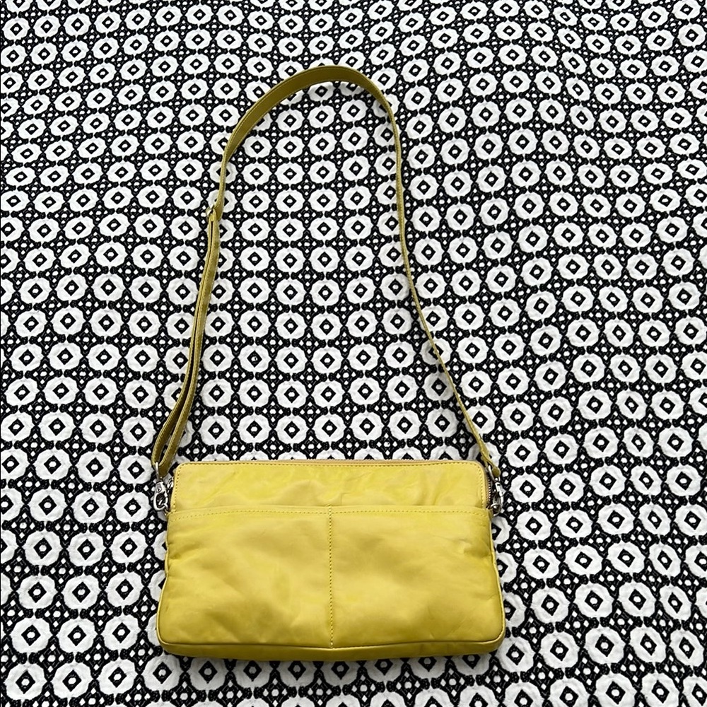 Yellow Leather Shoulder Bag